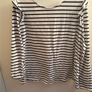 SHEIN Black and White Striped Blouse